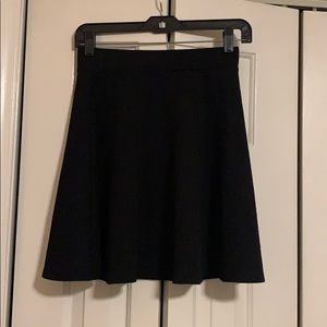 Black high-waisted fit & flare skirt
